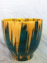 Original Monkey puzzle · stained bowl photograph from Four B’s Farm, 7 × 7 in